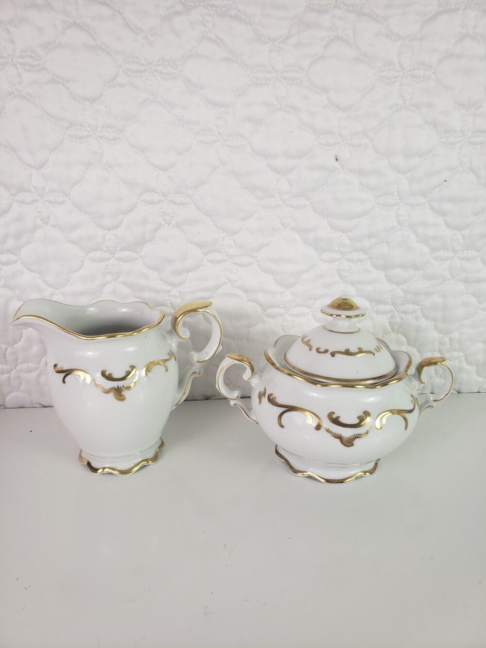 Schumann Arzberg Golden Elegance Creamer & Sugar Set Germany